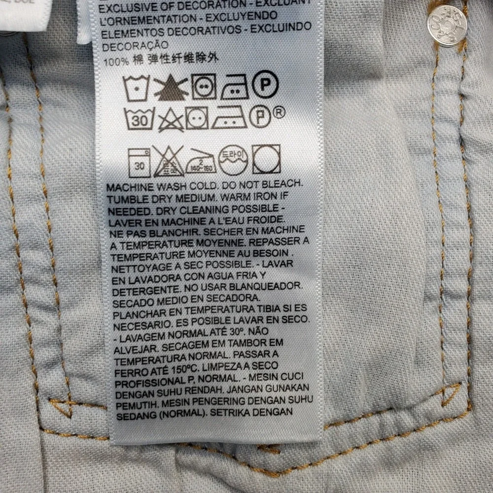 Levi's 505 Baggy Jeans Men's 38x32 Blue Denim 5-Pockets‎ Straight Leg High Rise